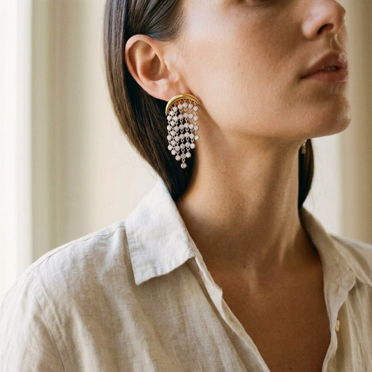 Crescent Fringe Earrings