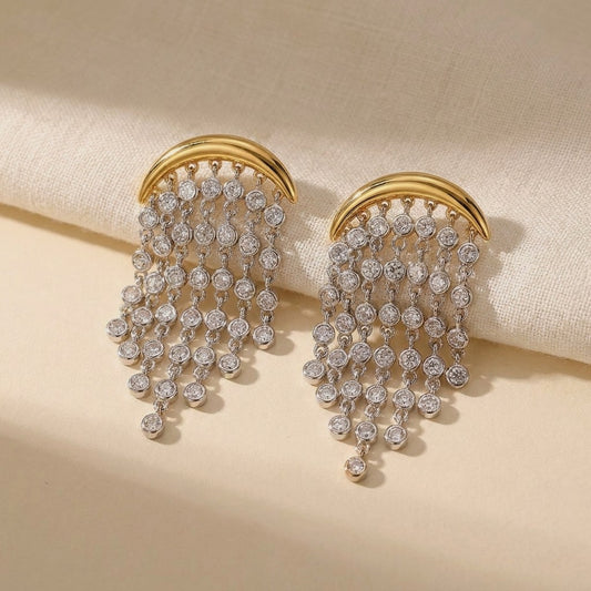Crescent Fringe Earrings